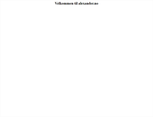 Tablet Screenshot of alexander.no